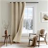 MIULEE Tende Oscuranti Termiche in Velluto Doppia Faccia 280GSM - Tenda Isolante a Occhielli per Interni, Freddo e Caldo, 1 Pezzo, L 132 x A 200 cm, Beige