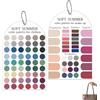 Generico Soft Summer Cartoncino Colore 2 Pezzi di Palette Stagionali in Acrilico | Analisi della Colore per Abbigliamento Estivo Per Amanti della Donna - Rossetto, Ombretti, Borsa e Outfit