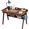 Generic Scrivania in Legno con Cassetti, Scrittoio Vintage Noce con Divisori E Ganci, Tavolo da Studio per Scrittura E Ufficio,Walnut Color,100cm