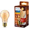 PHILIPS Vintage Amber Spiral A60 Bulb, Dimmable, Flicker-Free, EyeComfort, 806 Lumen, Flame (2200 K), 7.3 W=60 W, E27 Base, 1-Pack
