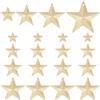 GORGECRAFT 32pz Stella In Metallo Oro Opaco Decor Fienile Stella con Foro In Ferro Vintage Arti Da Parete Decorazioni Da Appendere per Artigianato Casa Natale Giorno Dell'Indipendenza Interni Fatto