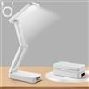 AUAUY Lampada da Scrivania Pieghevole, 3 Modalità Luce, Display Digitale | Luci LED Ricaricabili, Timer da 45 Minuti, Rotazione a 360°, 32 Perline LED, 2400 mAh, per Camere, Lettura, Studio, Uffici