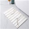 Pure 4Home Tappeto da bagno pieghevole in diatomite, 60 x 39 cm, antiscivolo, ad asciugatura rapida, pieghevole, pietra assorbente, tappetino da bagno arrotolabile, colore: turchese e bianco