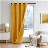 MIULEE Tende Oscuranti Termiche in Velluto Doppia Faccia 280GSM - Tenda Isolante a Occhielli per Interni, Freddo e Caldo, 1 Pezzo, L 132 x A 200 cm, Giallo Senape