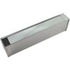 Helilyco Teglia da forno rettangolare lunga per torte in acciaio inox, 40,3 x 10 x 6,5 cm, per matrimoni e feste, forno da forno con coperchio opzione, argento