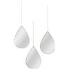 WDMT Lussuoso specchio sospeso a forma di goccia, set da 3 pezzi, cornice dorata, specchio decorativo da parete - oro