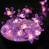 ENLACE Catena luminosa a LED a forma di gigli, 2 m, 20 LED, funzionamento a batteria, per cameretta dei bambini, matrimoni, giardino, balcone, decorazione per interni