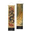 PLIGREAT Confezione da 2 arazzi verticali da parete con tigre e drago, in stile tradizionale cinese, da appendere alla parete, con nappe, per camera da letto, soggiorno, decorazione della casa, 130 x