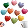 LEOINAER Magneti a forma di cuore Macaron per lavagna bianca, armadietto, cucina e ufficio - Set di 10 adesivi magnetici decorativi colorati, design 3D e superficie resistente, magneti potenti e dure