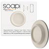 Soapi - Portasapone magnetico sospeso da incollare - bianco crema - supporto magnetico da parete per sapone - portasapone magnetico senza foratura/ventosa