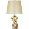 Mauro Ferretti Lampada da Comodino Glam Woman Ceramica Dorata Ø 25X39,5