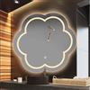 Generic Specchio da Bagno a LED Irregolare con Pulsante Touch Intelligente, Specchio Luminoso a Forma di Fiore, 3 Colori dimmerabili. Specchio da Trucco in Vetro antideflagrante HD, Decorazione per
