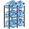 Lifewit Portabottiglie d'Acqua da 19 L, Supporto per Boccioni d'Acqua a 3 Ripiani, Scaffale Resistente e Smontabile per Distributore d'Acqua con 6 Ripiani per Casa, Soggiorno e Ufficio, Nero
