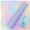 TAIXING 30 cm x 9 m Tulle Arcobaleno Glitter Rotolo di Tulle Nastro Runner da Tavolo con Forbici Anti-Pizzico per Compleanni, Progetti Fai Da Te e Scrivania