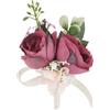 lasuroa Fiore All'Occhiello da Sposa per Uomo, Occhielli con Rose Artificiali da Uomo Decorazione Abito Ballo per Testimoni Dello Sposo e Sposo (Stile 2)