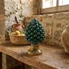Generico Pigna di Caltagirone in ceramica siciliana decorata a mano colore verde - rosso - giallo - blu 21 cm (Verde)