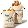 GORPENT 2 sacchetti per il pane in cera d'api, 42 x 32 cm, riutilizzabili, con moschettone, sacchetti per il pane in cotone, per conservare il pane, per pane, panini, panini