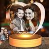 Emoragifou Cornice Foto 3D Personalizzata, Foto in Cristallo con Incisione Laser, Regalo Personalizzato per Anniversario per Donna Uomo Fidanzato Fidanzata, Regali di Compleanno per Lui e Lei
