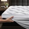 Autsel Topper Matrimoniale 140x200cm, 1000gsm Extra-Morbido Topper Materasso, Riempite con Particelle di Schiuma, Antiallergico e Facile da Pulire