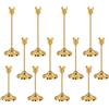 AOROPS Portacandele oro, 12 pezzi, portacandele a bastone, vintage, per matrimonio, tavolo, matrimonio, inaugurazione della casa, regalo di Natale