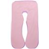 SHANNA Federa per Il Corpo in Gravidanza, Fodera per Cuscino di maternità in Cotone a Forma di U 80 * 155 cm (Viola + Rosa)