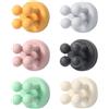TMEOPR 6 Pezzi Silicone Portaspazzolino, Gancio Adesivo Multifunzion, Impermeabile, Autoadesivo, Singolo Gancio, Per Parete per Appendere Bagno, Cucina, Soggiorno Soggiorn