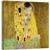 canvashop Quadri Moderni Klimt Il Bacio 100x100 cm Stampe Da Parete Su Tela | Quadrati, Arredo Casa Soggiorno Camera Da Letto, Arte