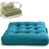 LUPATDY Cuscino da pavimento, portatile, con manico, 40 x 40 cm, cuscino da yoga per sedersi a terra, in velluto trapuntato, quadrato, comodo per cucina, sgabello da bar e terrazza (blu)