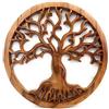 Trintura Decorazione da parete con albero della vita, 40 cm, in legno, stile bohémien, Yggdrasil, decorazione da parete vichinga, mandala, albero della vita