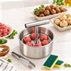 ELMVAR Stampo per polpette in Acciaio Inox (Versione Rinforzata) - per 6 o 12 polpette - Veloce e Facile da Usare (6-Hole)