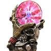 SBTU Retro Skull Head Night Light Scheletro Artigianato in Resina Stampa 3D Sensibile al Tocco Lampada da Tavolo in Vetro Vintage Creative Desktop Decoration Halloween Christmas Birthday Gift (A)