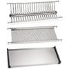 MAKA change your life quality MAKA Scolapiatti da Incasso per Pensile 56 cm in Acciaio Inox a 2 Livelli, Portapiatti Verticale e Ripiano Bicchieri Tazze con Vaschetta Raccogligocce Estraibile, Scolapiatti da Mobile Cucina