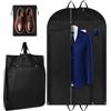Zeltrivonex 2x Borsa Porta Abiti da Viaggio 120x60 cm - Con Sacchetto per Scarpe - Protegge Completi, giacche e camicie da polvere e tarme