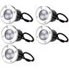 AntDau71® - 5 Pezzi Faretto a led segnapasso calpestabile da esterno viali sentieri giardino pavimento IP65 da incasso a terra luce calda 3000k - 220V (3 watt (9,5 x 8 cm))