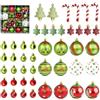 Hoypeyfiy 46 ornamenti natalizi verdi a forma di Grinch, infrangibili, perfette per alberi di Natale, feste e decorazioni per la casa