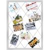 Spetebo Cornice portafoto in legno bianco con fili in gomma - 75 cm x 55 cm - cornice portafoto collage con 20 mollette di legno - griglia porta foto