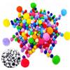 Quorumsg 1400 Pezzi Pompon Colorati e 200 Occhi di Diverse Dimensioni | Lucido Pon Pon per Lavoretti, Morbido Palline Pompom Colorati, Mini Pompon per Decorazione Festiva Fai Da Te Crafts Cucito
