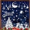 AhfuLife 9 Fogli Vetrofanie Natalizie per Finestre, 202 Pezzi Adesivi Natalizi per Finestre Riutilizzabili, Doppio Lato Stickers Vetri di Natale, Decorazioni Vetro Natale per Vetrine Negozio e Casa