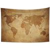 YONGFOTO Arazzo Mappa Vintage Motivo Testura Pergamena Mappa Vecchio Mondo Arazzo da Parete Camera Ufficio Dormitorio, 150x100cm