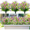 Criveple 8 Mazzi di Fiori Artificiali per Esterni, Resistenti Alle Intemperie, Fiori Artificiali Come Veri, Piante Artificiali, Resistenti ai Raggi UV, Fiori in Plastica per interni ed esterni (Colore 1)
