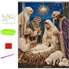 Generico Kit Diamond Painting Natività 5D Perline Principianti Relax Famiglia | Tela, Perline 5D Brillanti E Strumenti Inclusi - Tutto Per Creare Un'arte Sacra Fatta A Mano Per Il Natale