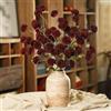 LEUCHTAMOR Kiku, 6 fiori artificiali Kiku, per composizioni floreali, centrotavola, bouquet di fiori realistici, per vaso, matrimoni, feste (bordeaux)