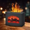 Homirty Diffusore di Oli Essenziali con Effetto Fiamma, Diffusore di Aromi a Fiamma, Diffusore Effetto Camino, Flame Humidifier, Diffusore di Oli Profumati per Oli Essenziali, Umidificatore (Nero)