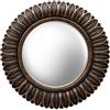 Générique Specchio da parete, convesso, decorativo, foglie in bronzo, diametro 23 cm, con supporto di fissaggio bella fabbricazione