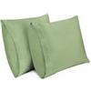 Lirex 2-Pack Federe per Cuscini, 100% Cotone Traspirante Federe Pillow Covers, 40 x 40 cm, Verde