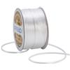 XMRIBBON Cordoncino di seta in nylon satinato da 2 mm, 50 m, per nodi cinesi, creazione di bracciali, collane e gioielli (bianco)