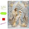 Generico Nativity Scene Pearl Art Craft Activity Christmas Pearl Diamond Art DIY Kit | 40x30x1cm, Jesus Christ Religious Christmas Wall Decor