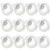 Lu-mi Lumi - Set di 12 cornici da incasso per faretto SD-863, bianche, con portalampada GU10