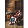 Ger3as Coperta double-face in lana, plaid, 130 x 200 cm, calda coperta in lana di pecora, plaid o coperta per divano (Natale alce rosso)