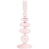BestAlice Portacandele in Vetro Portacandele Conici in Vetro Colorato Candeliere Portacandele in Vetro Ondulato Candelieri in Vetro Eleganti Vasi in Vetro per Centrotavola per Feste a Casa(Rosa C)